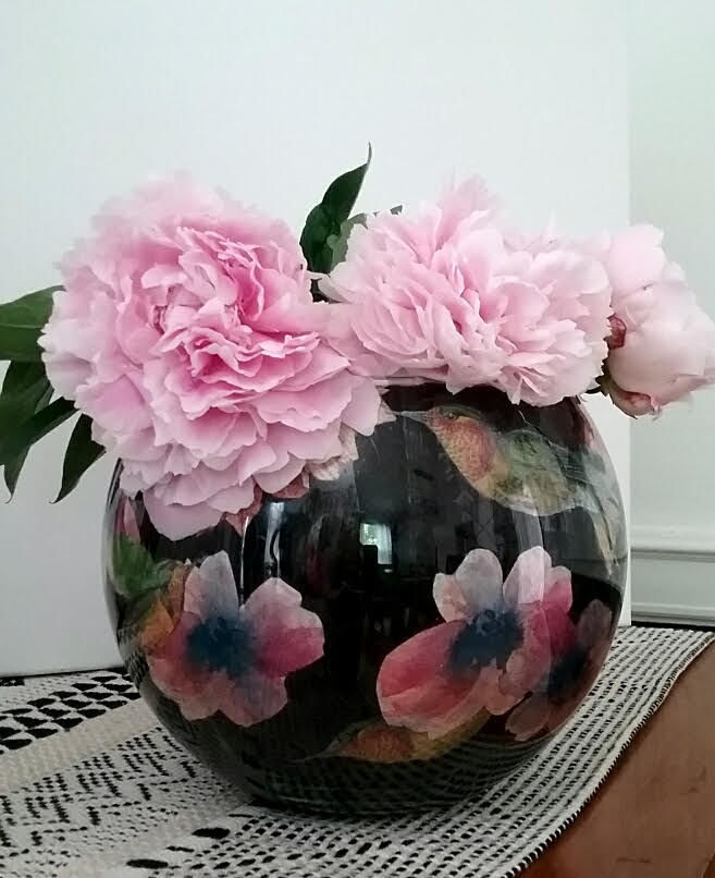 Crafting Into Calm Napkin Decoupage vase